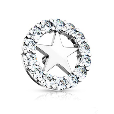 Dermal top with star and studded edge