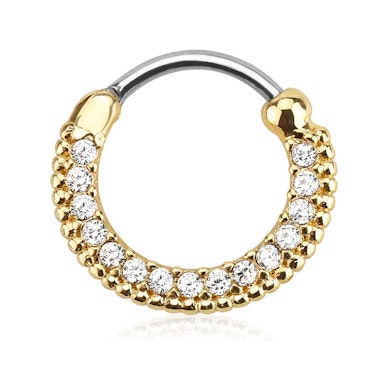 Septum clicker gold-plated with zirconia channel