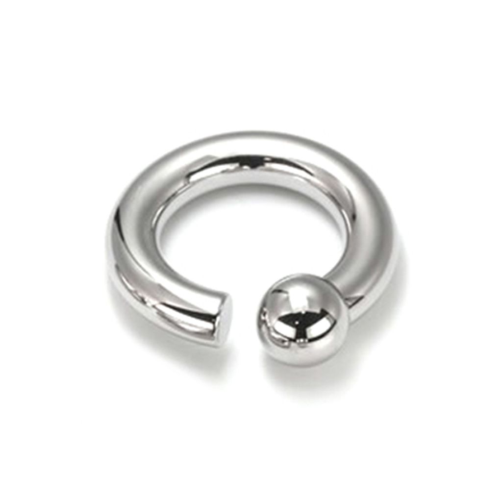 Large captive bead ring with a screw on ball in your choice of size