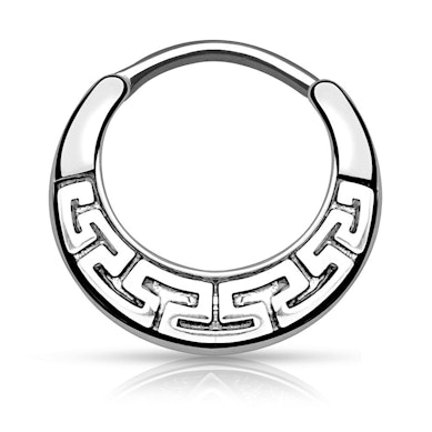 Septum clicker with labyrinth design