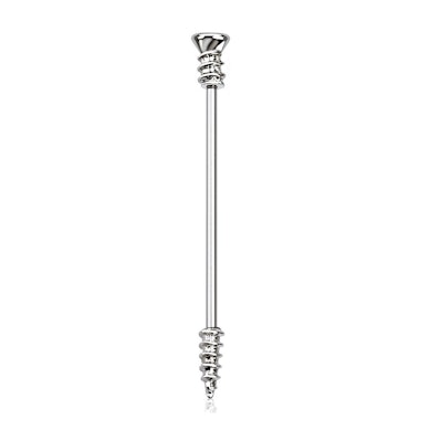 Industrial barbell with screw form