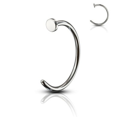 Nose ring made of titanium