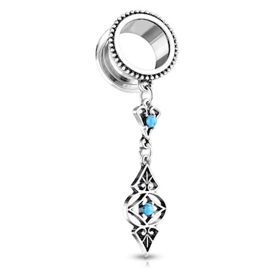 Tunnel with tribal charms dangle