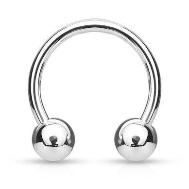 Circular barbell made of titanium