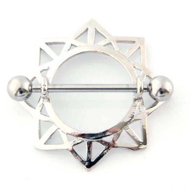 Nipple shield with sun flower