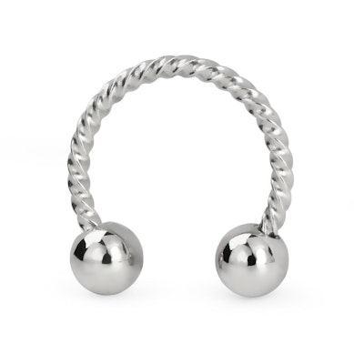 Circular barbell with twisted rope design