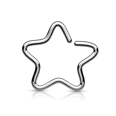 Ear piercing star-shaped