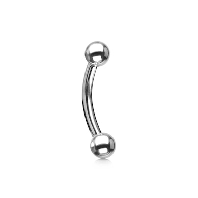 Curved barbell with balls 