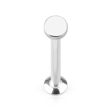 Labret internally threaded with flat disc