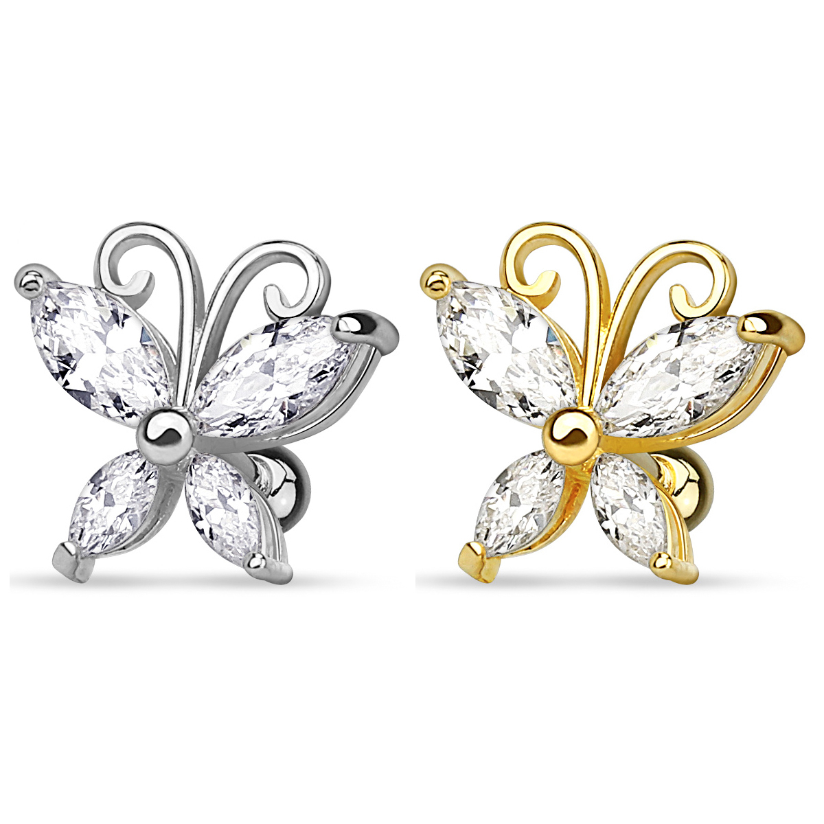 Auskaras su drugeliu