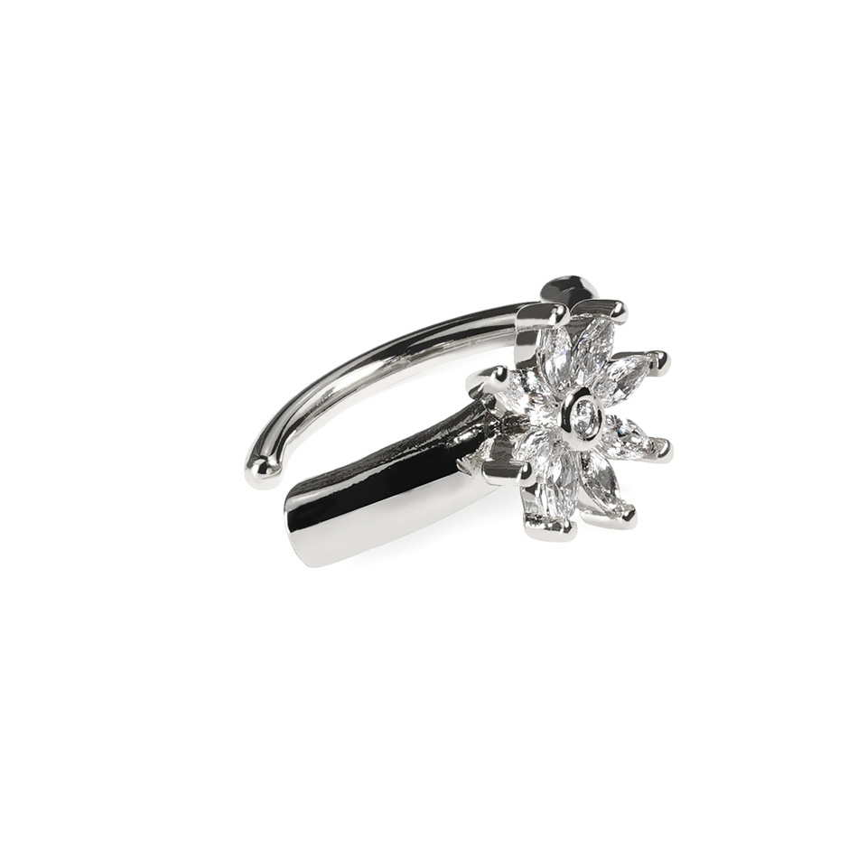 Clicker tipo bambos auskaras su blizgia gėlyte