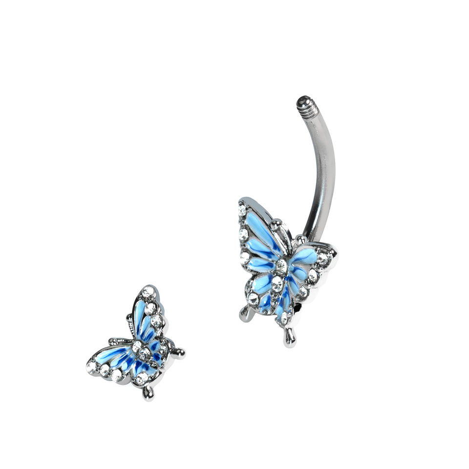 Barbell į bambą su dviem drugeliais