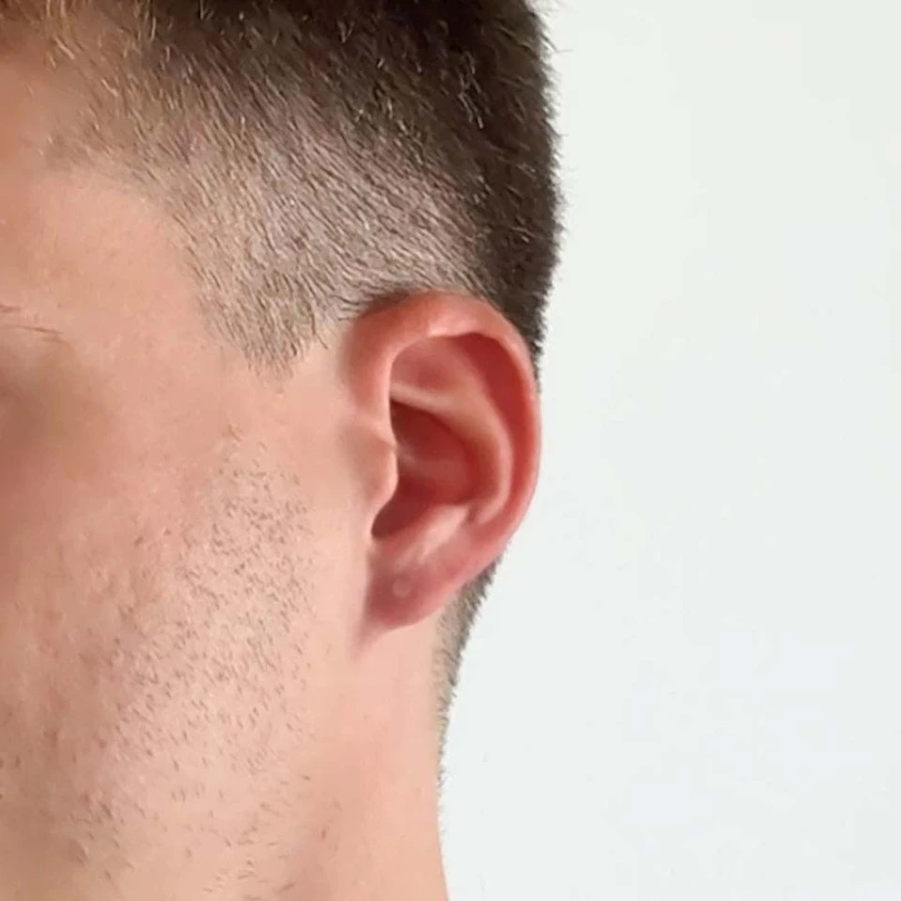 Įstumiamas labret su paslėpimo efektu ir laikikliu