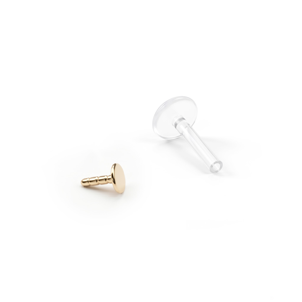 Labret auskaras iš 14k aukso ir PTFE
