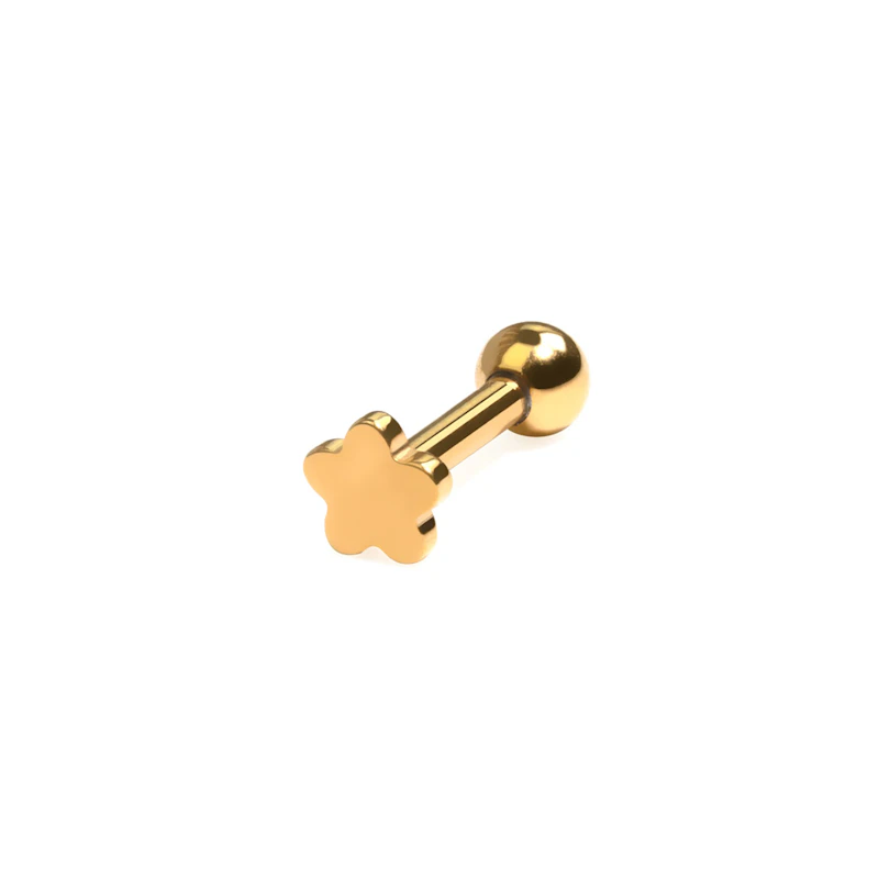 Titano labret su gėlyte