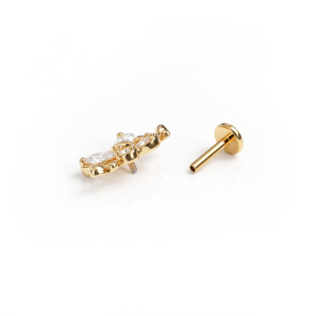 Labret su trimis drugeliais