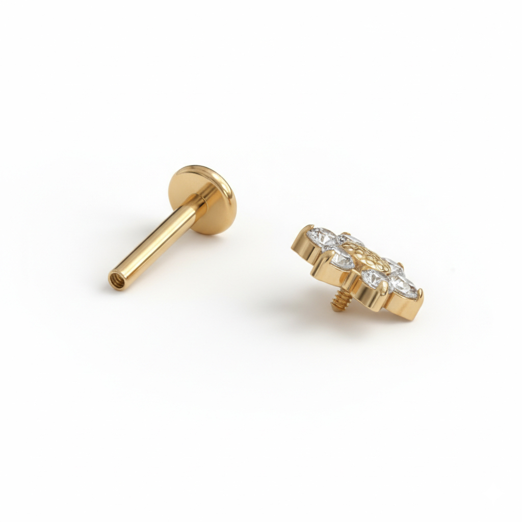 Pienės formos titano labret