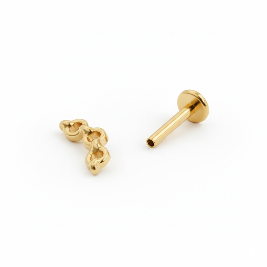 Grandinėlės formos titano labret