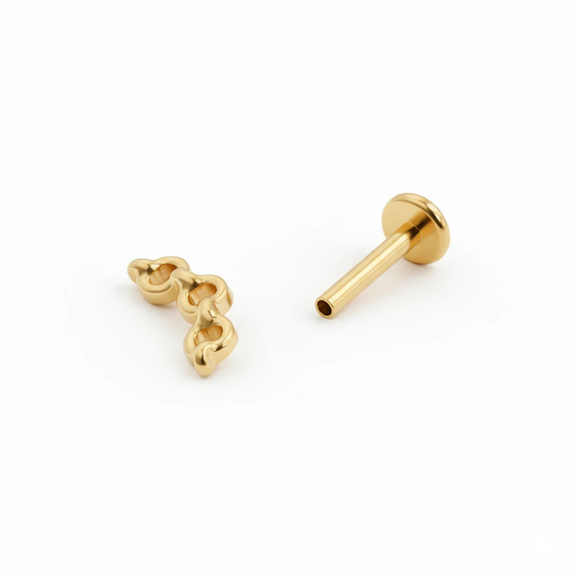 Grandinėlės formos titano labret