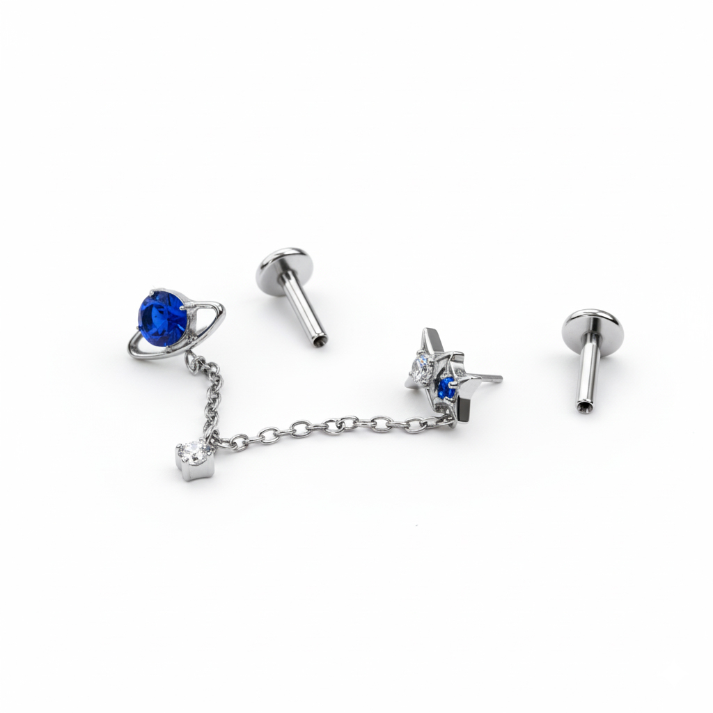 Kosminis labret duetas iš titano