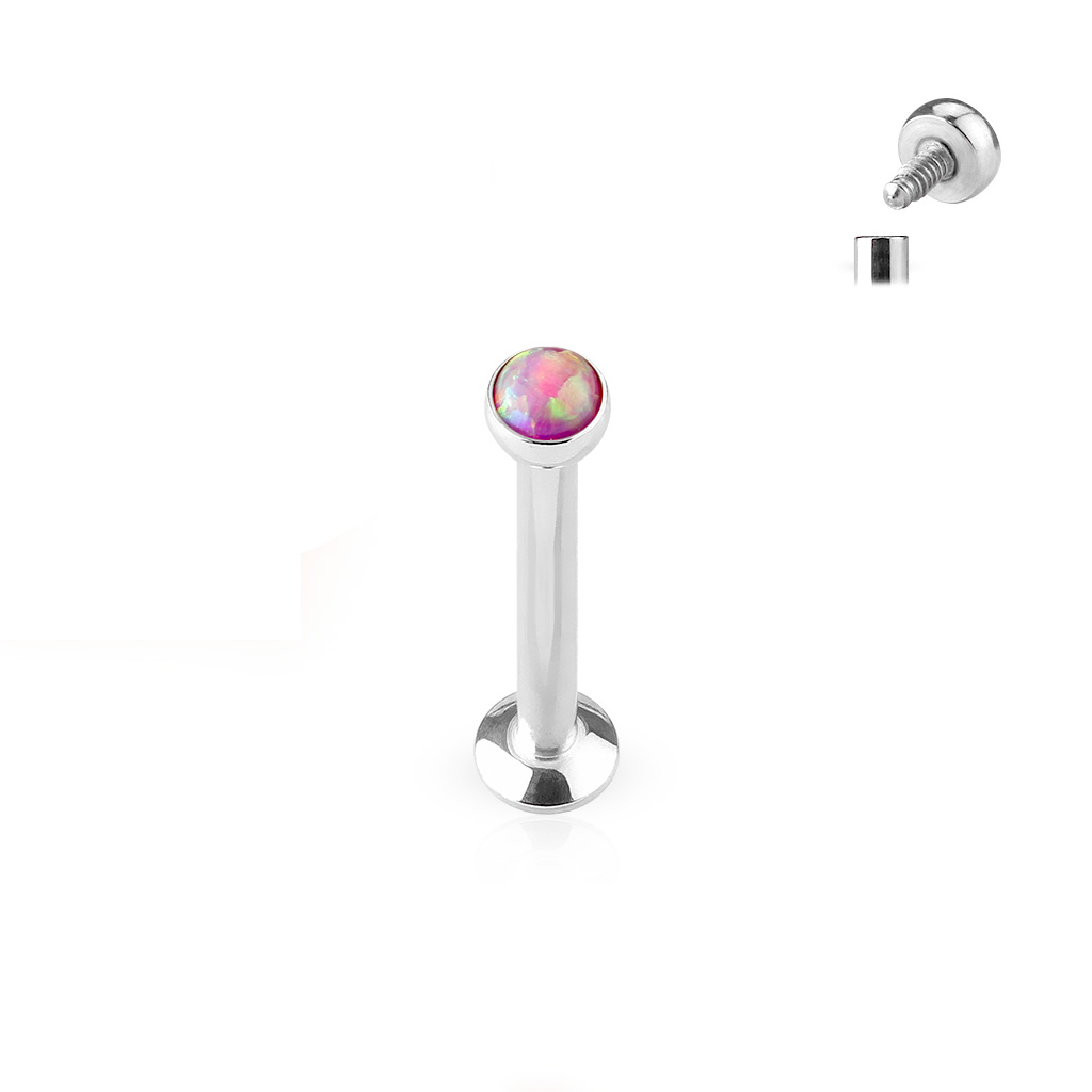Labret auskaras su vidiniu sriegiu ir opalu