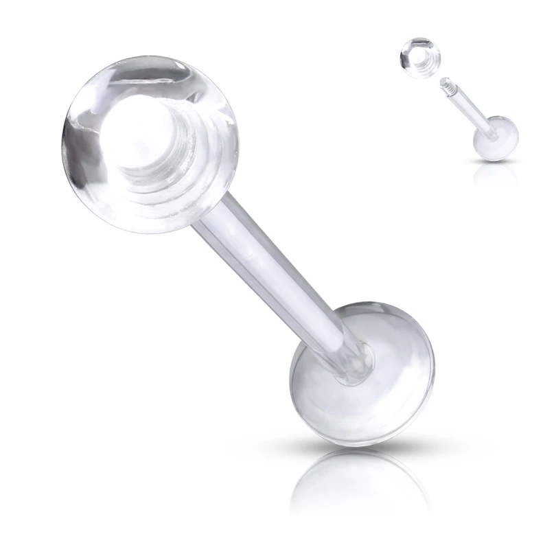 Labret su skaidriu rutuliuku