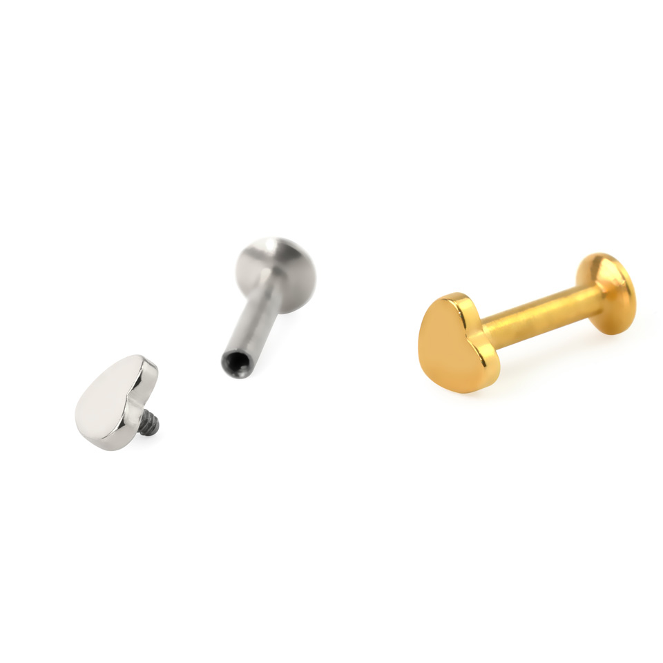 Širdelės formos labret auskaras