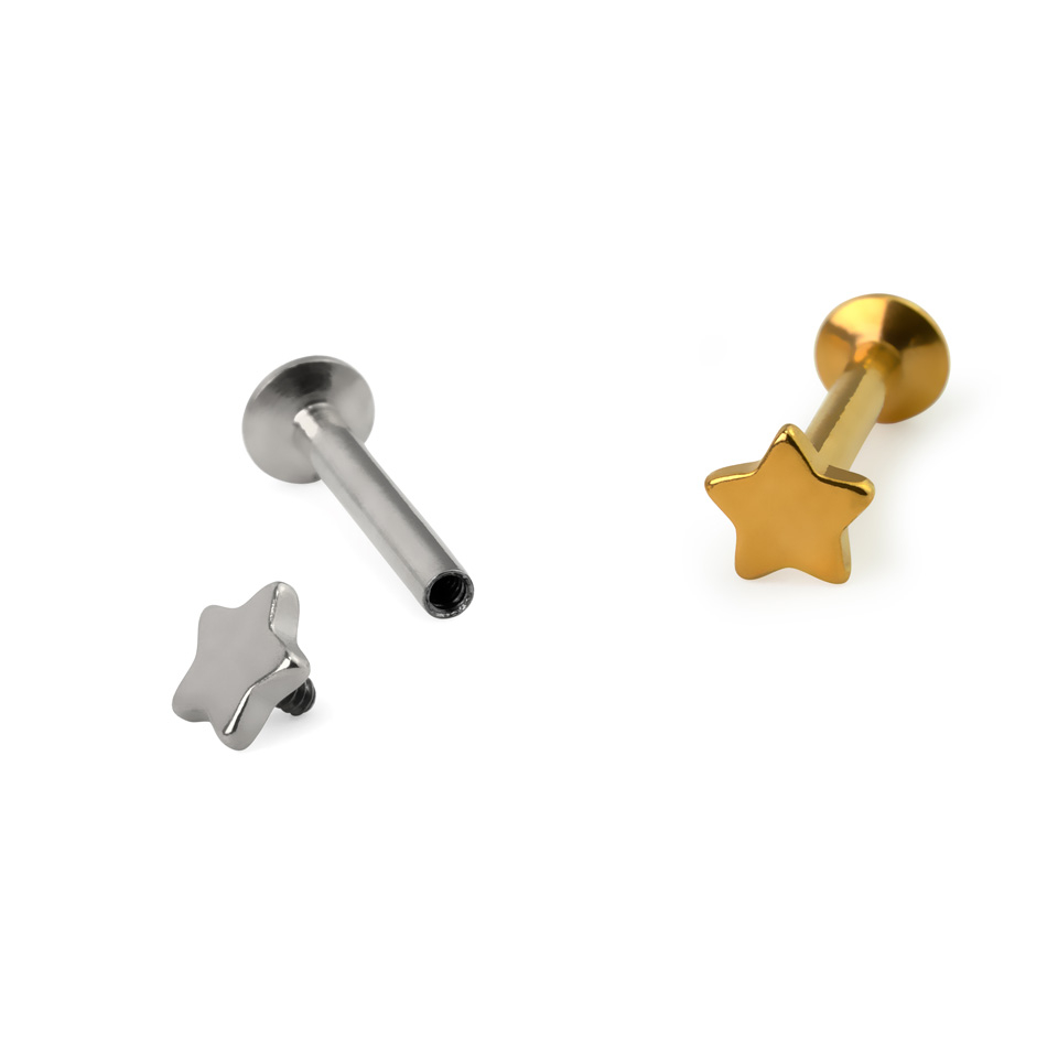 Žvaigždutės formos labret auskaras