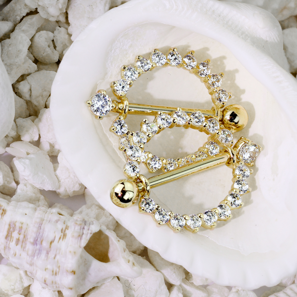 Auskaras į spenelį iš 14k aukso