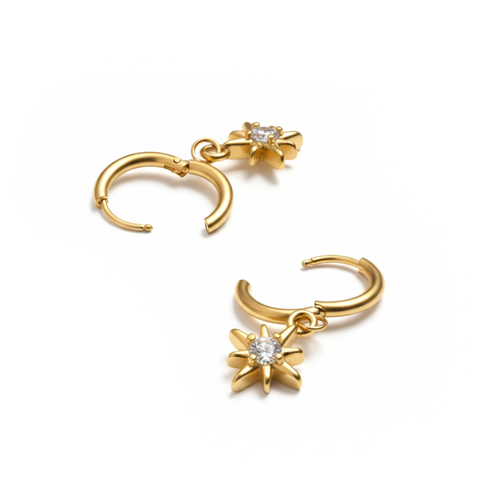 Huggies auskarų su prošvaistės pakabuku pora