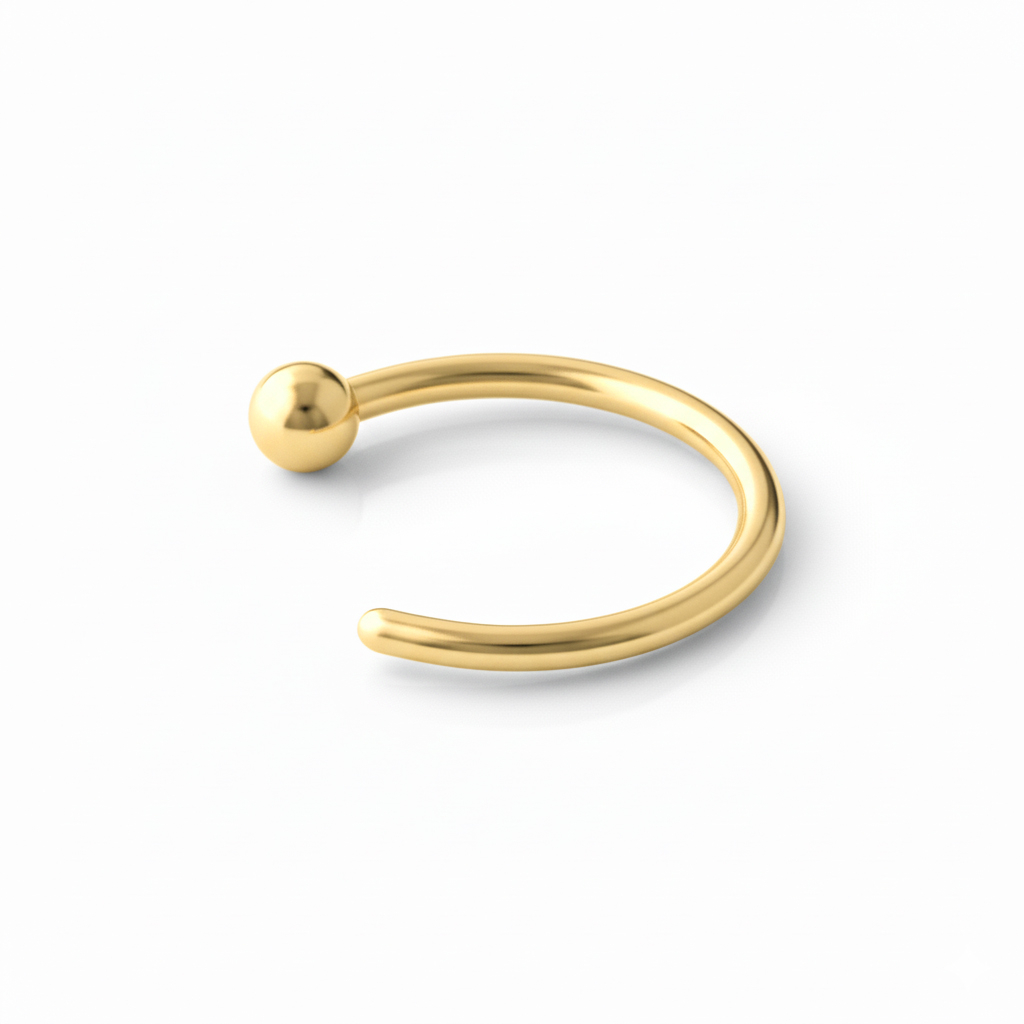 Paprastas titano atviras žiedas