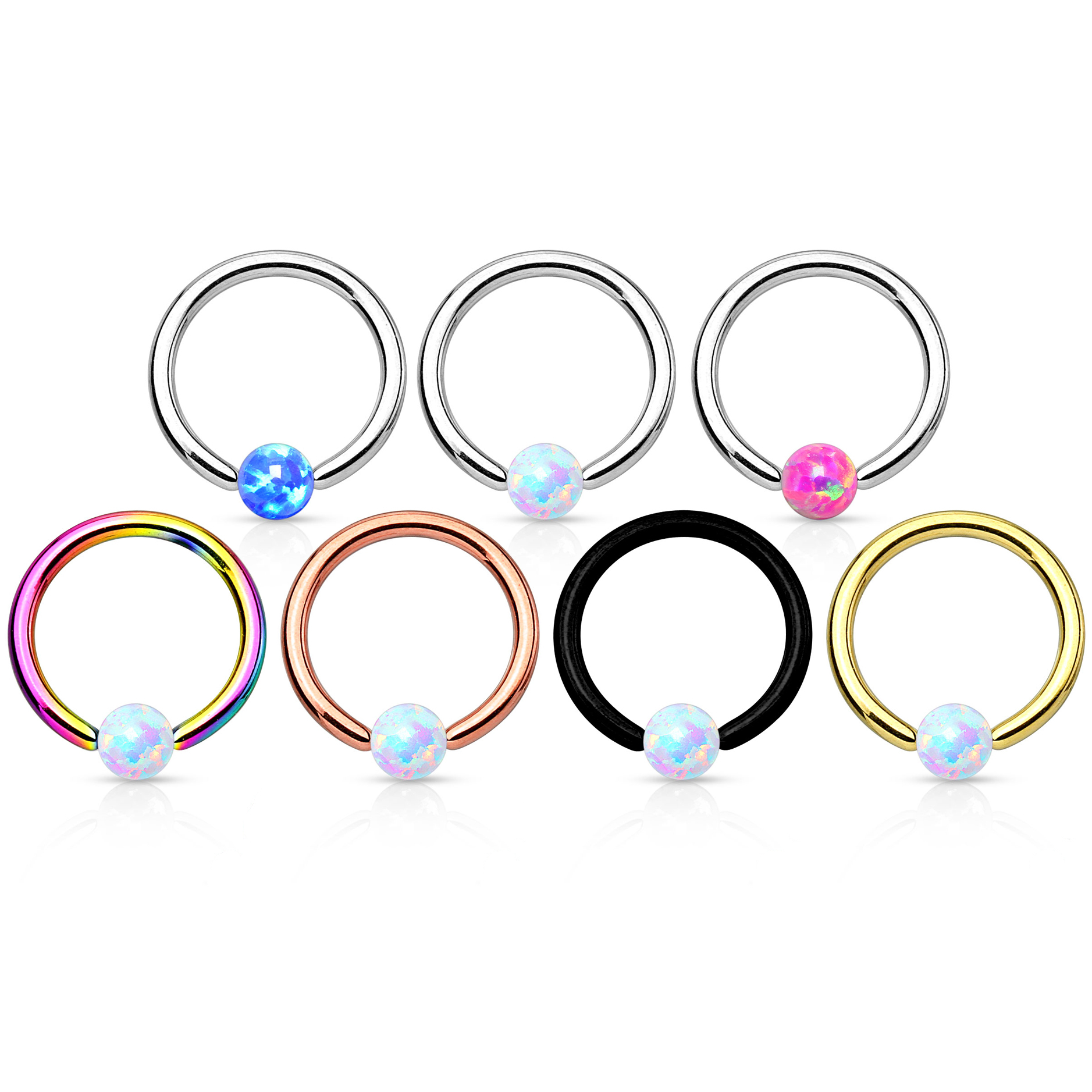 Žiedas su kamuoliuku iš opalo